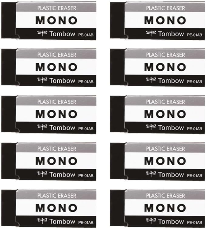 Tombow Pencil Eraser MONO PE01 JCA-061 (10PCS)