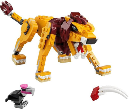 LEGO 31112 Creator 3 in 1 Wild Lion, Ostrich, Warthog, Animal Figurines Toy for Children from 7 Years