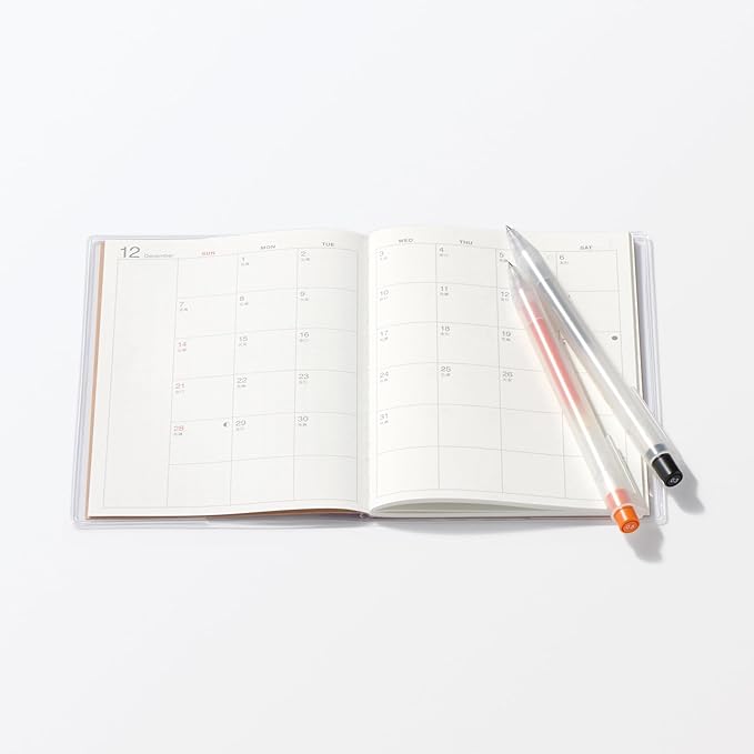 MUJI 84854460 2026 A6 Monthly Planner, Starts on December 2025