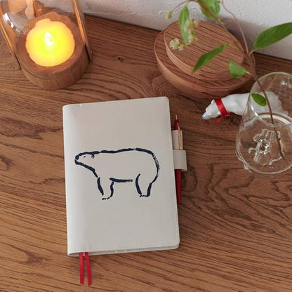 Hobonichi Cousin (A5) Size Notebook Cover Izumi Shiokawa/Polar Bear Relax