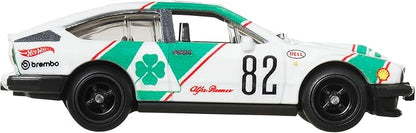 Hot Wheels JBL16 Boulevard Alfa Romeo GTV6 3.0 Vehicle Toy, Mini Car, 3 Years Old and Up, Green