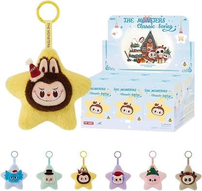 POP MART THE MONSTERS Classic Series Sparkly Plush Pendant, 1 Piece, Popmart Plush Toy Blind, Box Figure, Plastic Model, Premium Toy, PVC, Soft Vinyl, Original Character, Birthday Gift