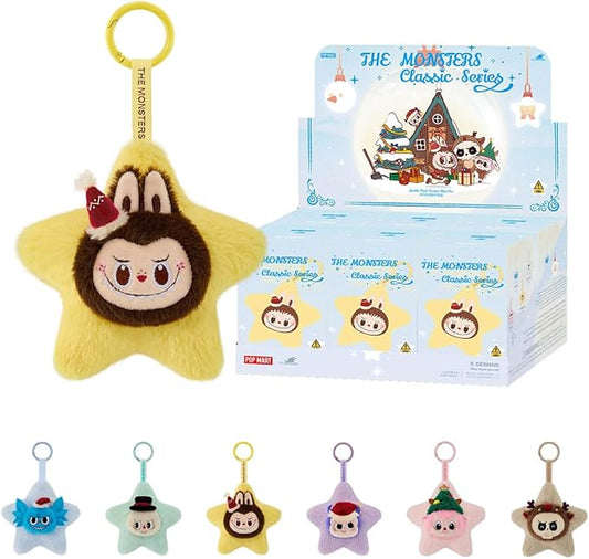 POP MART THE MONSTERS Classic Series Sparkly Plush Pendant, 1 Piece, Popmart Plush Toy Blind, Box Figure, Plastic Model, Premium Toy, PVC, Soft Vinyl, Original Character, Birthday Gift