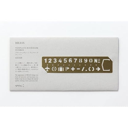 Midori Brass Template Bookmark, Number (42168006)