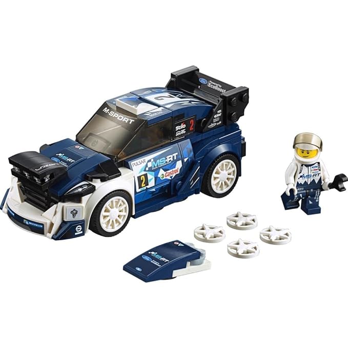 LEGO Speed Champions Ford Fiesta M-Sport WRC Building Blocks Car for Kids 7 to 14 Years (203 Pcs) 75885,Multicolor