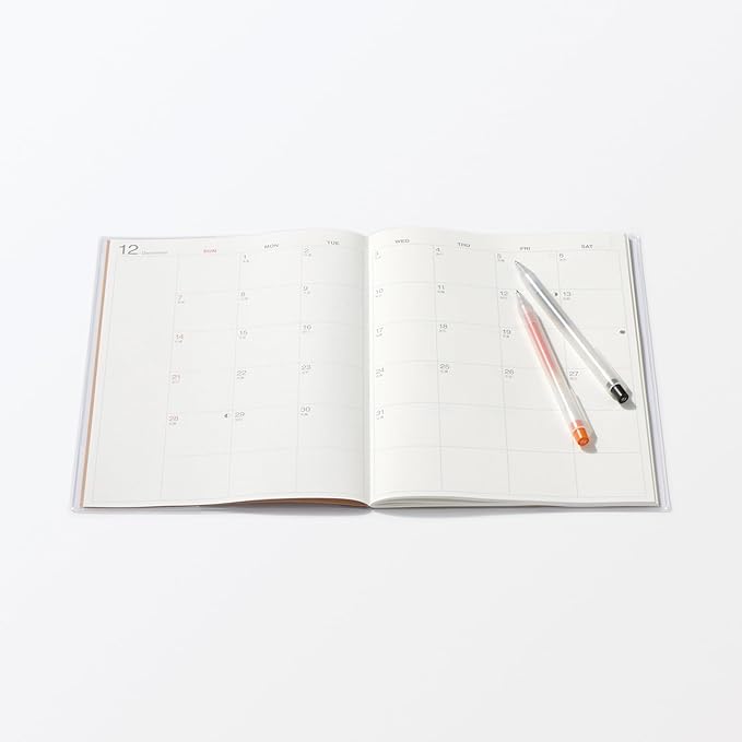 MUJI 84854439 2026 B5 Monthly Planner, Starts on December 2026