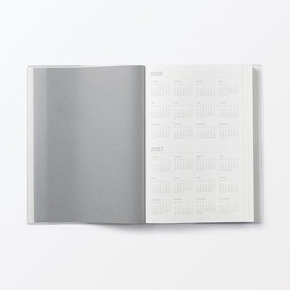 Muji 84854354 Monthly Schedule Book, Daily Begins on December 2025, starting with Monday, A5, White