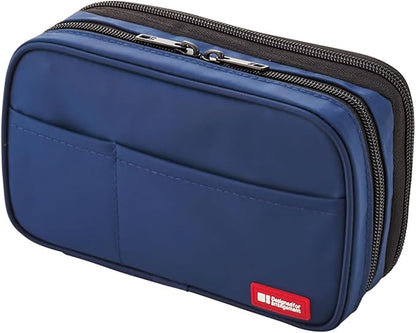 Lihit Lab A7555-4 Pen Case, Book Type, Double, Orange