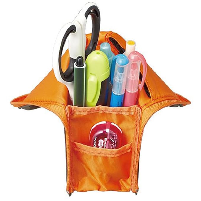 Kokuyo "NeoCritz" Transformer Pencil Case (2.Gray Ãƒâ€” Orange)