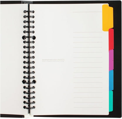 Maruman Loose Leaf Binder A5 Five Chart, 20 Holes, Black F401