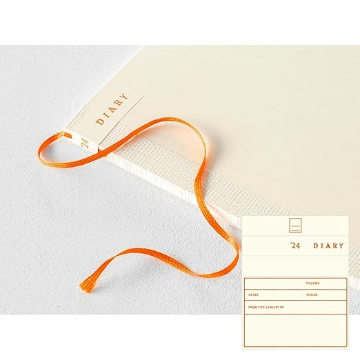 Midori 22278006 MD Notebook Diary, Notebook Stickers, 2024, M, Monthly (Starts December 2023) (A4 deformation (monthly) thin