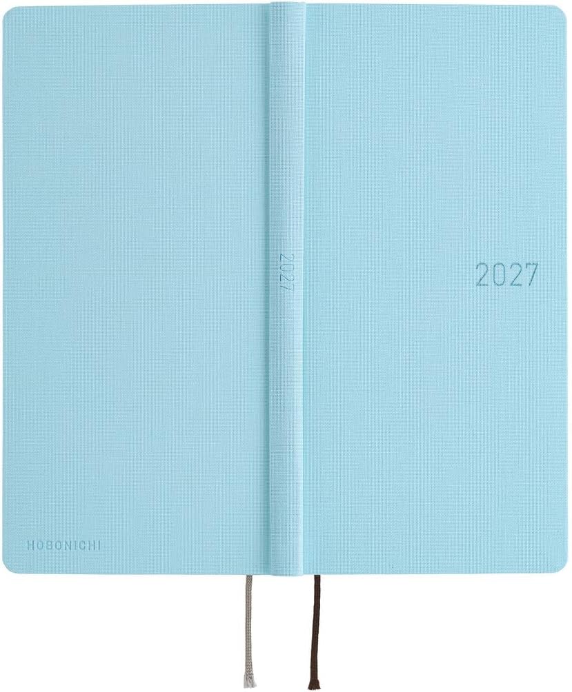 Hobonichi Planner, 2027 Weeks, Colors/Seagrass, From January, Weekly Notebook, Weekly Left