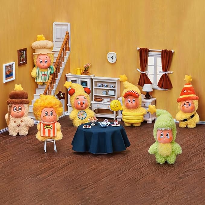 POP MART Twinkle Twinkle Be a Little Star Series Plush Pendant, 6 Pieces in Assorted Boxes, Popmart, Blind Box, Figure, Plastic Model, Premium Toy, PVC, Soft Vinyl, Original Character, Birthday Gift