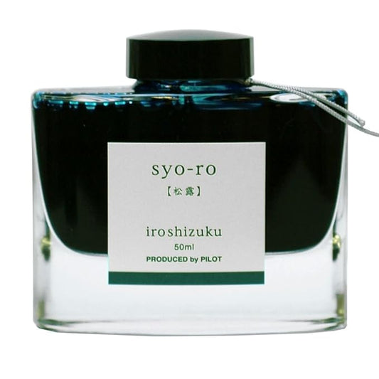 Pilot Iroshizuku Fountain Pen Ink -50 ml Bottle -Syo-Ro Pine Tree Dew (Gray Turquoise)