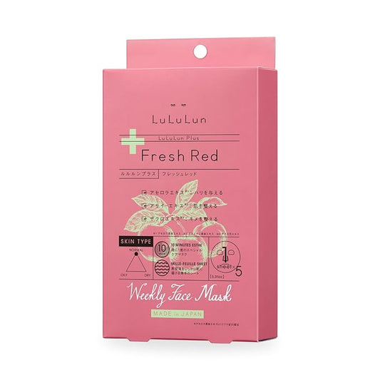 Lululun Plus -Fresh Red- Mask 30ml/1fl.oz x 5 Sheets