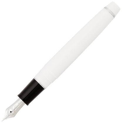Sailor Professional Gear Slim Silver 14kt Fine Nib White Fountain Pen