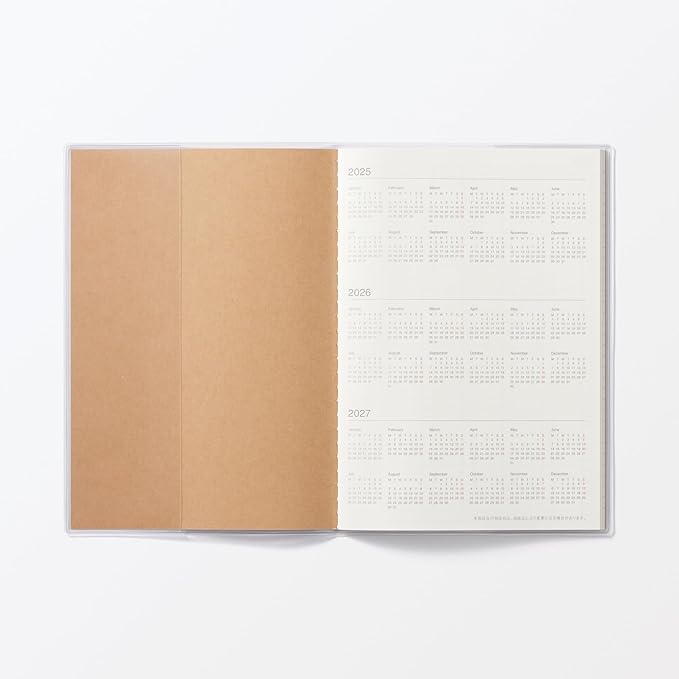 MUJI 84854484 2026 A5 Monthly Planner, Starts on December 2025