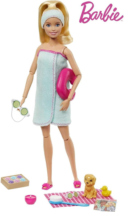 Barbie GJG55 Fashion & Beauty Barbie Spa Set, Dress Up Doll, Accessory