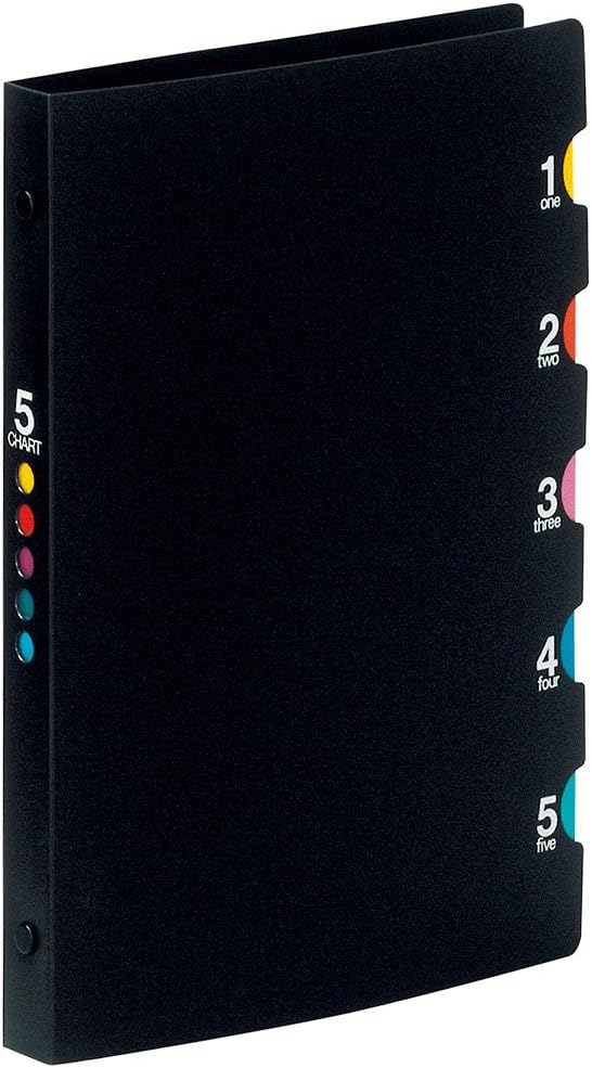 Maruman Loose Leaf Binder A5 Five Chart, 20 Holes, Black F401