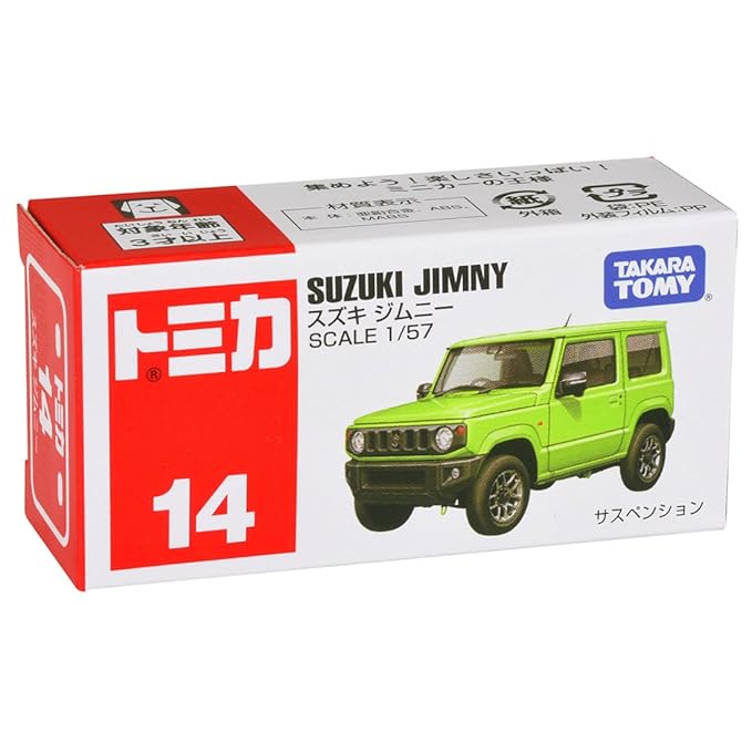 Tomica No.014 Suzuki Jimny Diecast Scale Model Car Collectible, Green