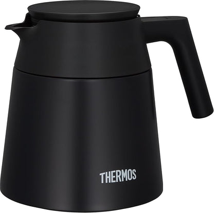 Thermos TTF-720 BK Vacuum Insulated Coffee Server, Black, All Parts Dishwasher Safe, Coffee Dripper Compatible, Magic Bottle Structure, Hot and Cold Retention