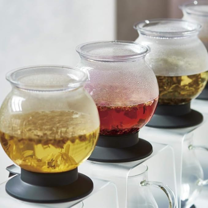 Hario Largo Tea Dripper TDR-80B Press The Witch, 800ml (27-ounce), Clear