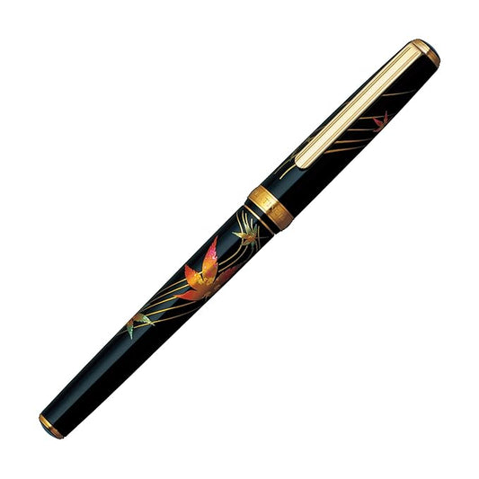 Platinum Makie Fountain Pen Kanazawa Foil Maple Fine Print (F) Ptl-15000h # 46-2