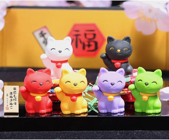Iwako Maneki Neko Eraser, 60-Piece Set, SCERMAN001
