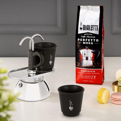 Bialetti Mini Express Induction for 2 Cups, Induction Compatible, Induction & Direct Fire/Espresso Cup