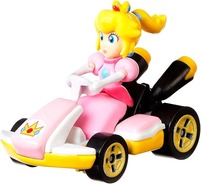 Hot Wheels GBG28 Mario Kart Princess Peach in Regular Kart Toy Car
