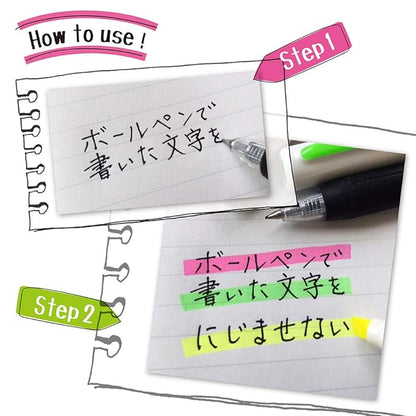 Zebra Highligher Just Fit Mojiniline, blurring proof for ballpoint pen wrinting (5 color set) WKS22-5C
