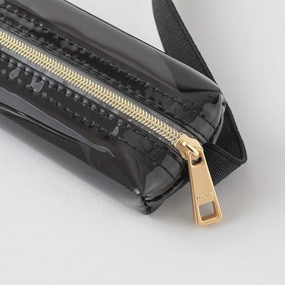 Midori Pen Case Book Band Pen Case for B6 to A5 Transparent Black 41470006