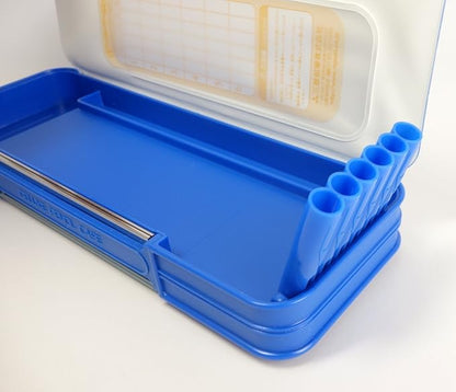 Uni Mitsubishi Pencil Case Unipalette Double Opening Blue P1000BT300
