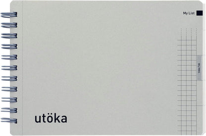 Maruman Notebook, Ring Notebook, Utoka, Pocket Size, 0.2 in (4 mm) Graph Ruled, Yellow N461-04
