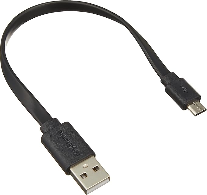 Verbatim 64754 Barbitum Micro USB Cable, 47.2 x 7.9 inches (120 + 20 cm), Black