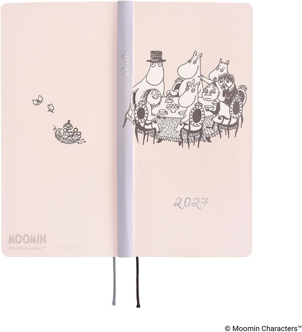 Hobonichi Techo 2027 Weeks English Edition Moomin/Around the Table January Start Weekly Planner Weekly Left Slim Vertical