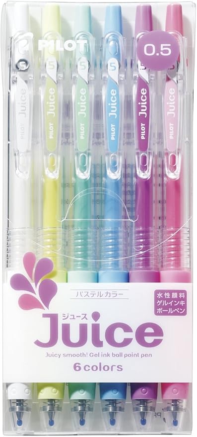 Pilot Juice Gel Ink Pen-0.5 mm-6 Color Standard