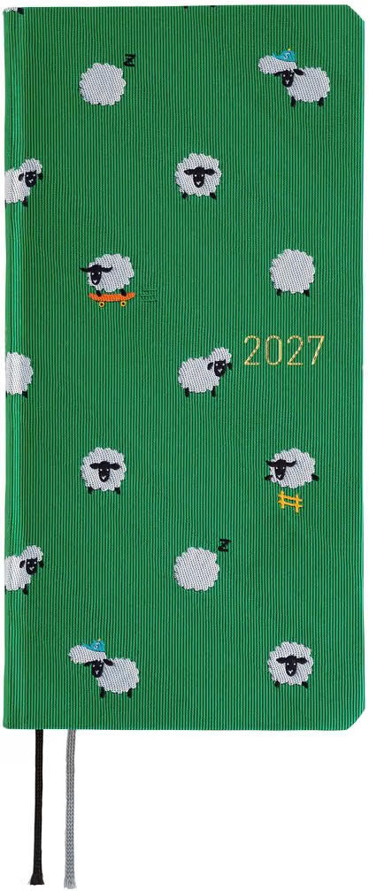 Hobonichi Techo 2027 Weeks Tie & Chief/Sheep Sheep Sheep January Start Weekly Planner Weekly Left-Hand Slim Vertical