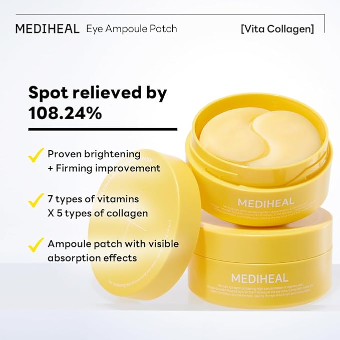 Mediheal Vita Collagen Eye Ampoule Patch 60P Bitacolagen Iron Pull Patch, 3.6 oz (103 g), 3.6 oz (103 g)