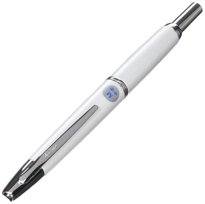 Pilot Fountain Pen Capless Decimo, Pearl White Body, M-Nib