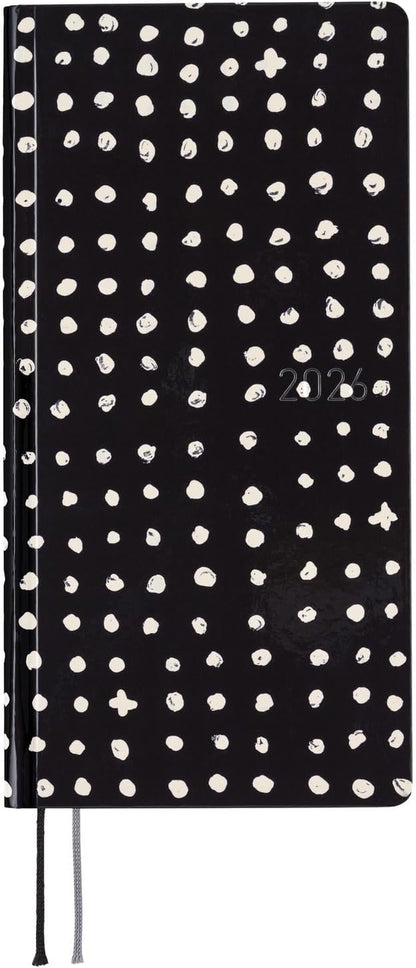 HOBONICHI  Notebook, 2026 Weeks, English Version, Makoto Matsayashi/Dot Starts from January, Weekly Notebook, Weekly Left Slim and Long