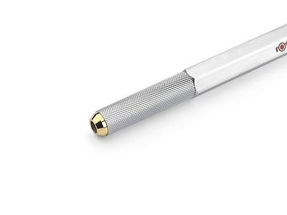 Rotring 800 Retractable Ballpoint Pen, Medium Point, Silver
