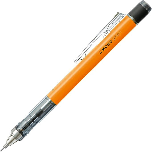 Tombow Mechanical Pencil 0.5mm MONO Graph (Shake to advance lead) Neon Orange DPA-134D