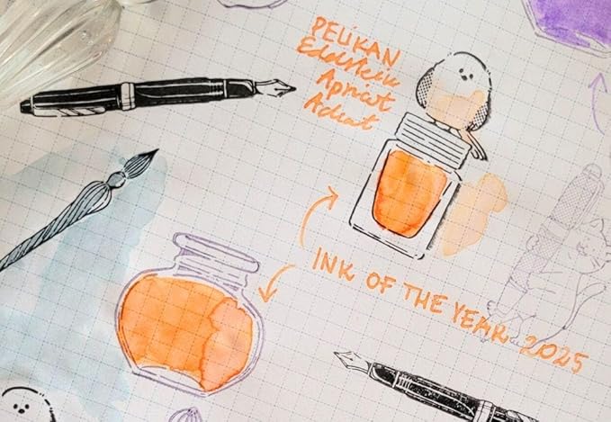 Pelikan Edelstein Bottle Ink Edelstein 2025 Ink of the Year Apricot Agate Apricot Achat 50ml Exclusive Edelstein Fountain Pen Bottle Ink