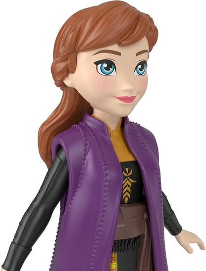 Mattel Barbie HLW99 Disney Frozen Anna Mini Doll 1, Dress Up/Fashion Doll, For Ages