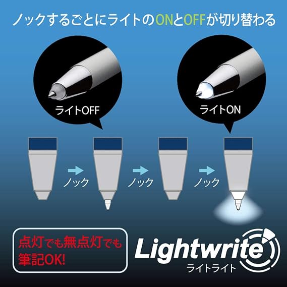 Zebra P-BA95-GBK Light 0.7 Oil Based Ballpoint Pen with Lights (gun metallic)