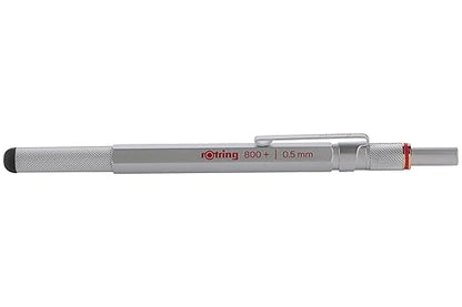 Rotring 800+ Mechanical Pencil and Touchscreen Stylus, 0.5 mm, Silver