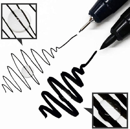 Kuretake ZIG CARTOONIST MANGAKA Black 3 Sets 0.25mm 0.45mm 0.65mm Art Illustration Lettering Graphic Designer Urban Artist Paper Craft AP Certified