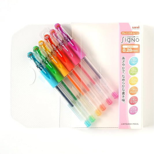 Uni-ball Signo UM-151 Gel Ink Pen - 0.28 mm - 6 Color Set
