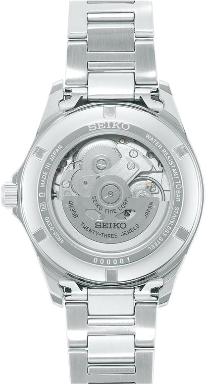 Seiko  Limited Model SZSB011 Men's Automatic Winding Wrist Watch Formal Dress Line Watch, Silver, Dial Color - Ivory